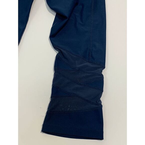 Apana Women's Jegging Pull On Pants Elastic Waist Blue Mesh Hem Small - Picture 2 of 7